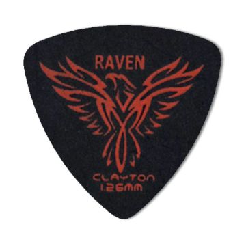 Preview van Clayton BRT126 BLACK RAVEN PICK ROUNDED TRIANGLE 1.26MM