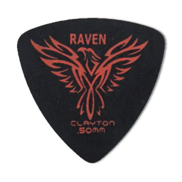 Preview van Clayton BRT50 BLACK RAVEN PICK ROUNDED TRIANGLE .50MM