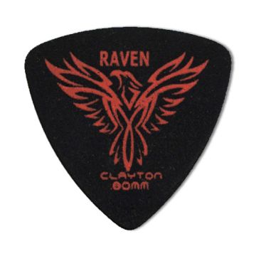 Preview van Clayton BRT80 BLACK RAVEN PICK ROUNDED TRIANGLE .80MM