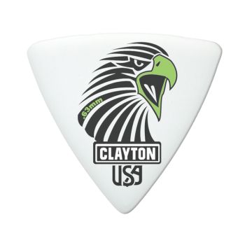 Preview van Clayton SART63 SHARP ACETAL/POLYMER PICK ROUNDED TRIANGLE .63MM