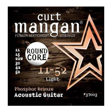 Preview van Curt Mangan 37003 11-52 Phosphor Bronze Light ROUND CORE