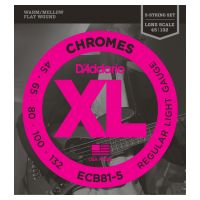 Thumbnail van D&#039;Addario ECB81-5 Chromes Flat Wound