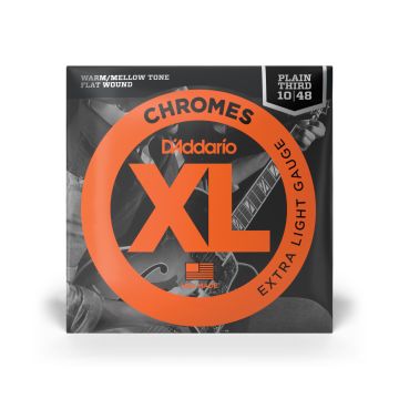 Preview van D&#039;Addario ECG23PL 10-48 Extra Light, Plain Third, XL Chromes Electric Guitar Strings