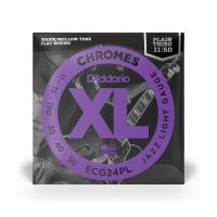 Thumbnail van D&#039;Addario ECG24PL.  Chromes Jazz Light Plain Third Flatwound Electric Guitar Strings