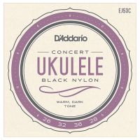 Thumbnail van D&#039;Addario EJ53C  Hawaiian Ukulele Black Nylon