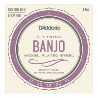 Thumbnail van D&#039;Addario EJ57 5-String Banjo, Nickel, Custom Medium, 11-22
