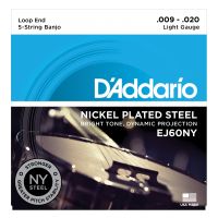 Thumbnail van D&#039;Addario EJ60NY 5-String Banjo, Nickel, Light, 9-20