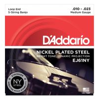Thumbnail van D&#039;Addario EJ61NY 5-String Banjo, Nickel, Medium, 10-23