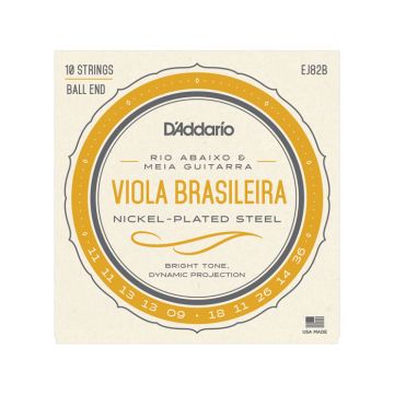 Preview van D&#039;Addario EJ82B Viola Brasileira Set, Rio Abaixo and Meia Guitarra