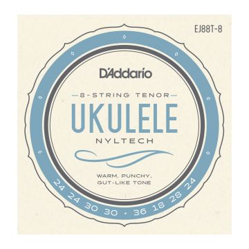 Preview van D&#039;Addario EJ88T-8 Nyltech Ukulele, 8-String Tenor