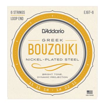 Preview van D&#039;Addario EJ97-6 Greek Bouzouki Nickel Wound
