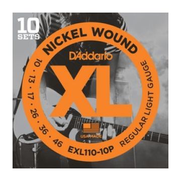 Preview van D&#039;Addario EXL110-10P 10PACK XL nickelplated steel