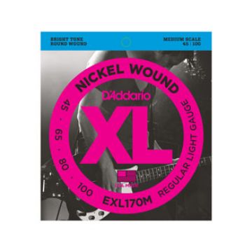 Preview van D&#039;Addario EXL170M Nickel Wound Bass, Light, 45-100, Medium Scale