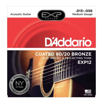 Preview van D&#039;Addario EXP12 Medium Coated 80/20 bronze
