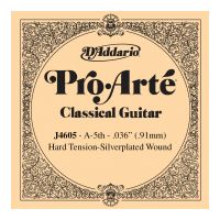 Thumbnail van D&#039;Addario J4605 Pro-Art&eacute; Nylon Classical Guitar Single String, Hard Tension, A5 Fifth String