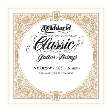Preview van D&#039;Addario NYL025W Silver-plated Copper Classical Single String .025