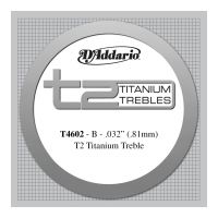 Thumbnail van D&#039;Addario T4602 T2 Titanium Treble Classical Guitar Single String, Hard Tension, Second String