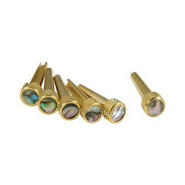 Preview van D&#039;Andrea TP2A  Tone Pins ~ Solid Brass with Abalone Inlay ~ Set of 6