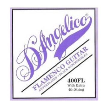 Preview van D&#039;Angelico 400FL Flamenco light Black nylon, Silver wound