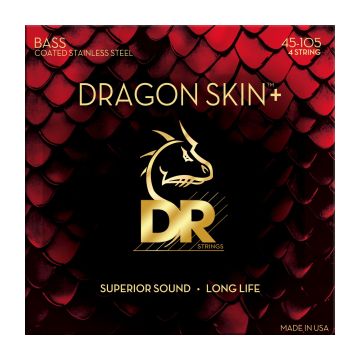 Preview van DR Strings DBS-45 Dragon Skin+&trade;  STAINLESS STEEL BASS Medium 4 string