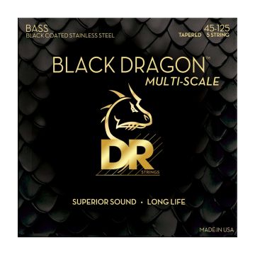 Preview van DR Strings DBSMB5-45  BLACK DRAGON&trade;Multiscale 5-String  Medium