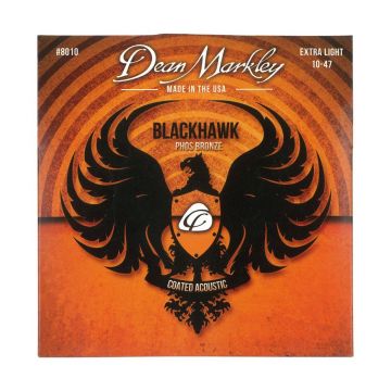 Preview van Dean Markley 8010 Blackhawk Pure Bronze  extra Light 10-47 (phos.bronze)