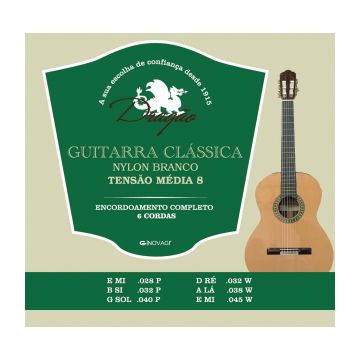 Preview van Drag&atilde;o D030 Guitarra Classica Nylon &quot;Branco&quot; Medium tension