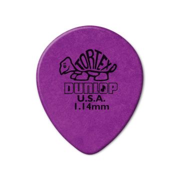 Preview van Dunlop 413R114 TORTEX&reg; TEARDROP Purple 1.14mm