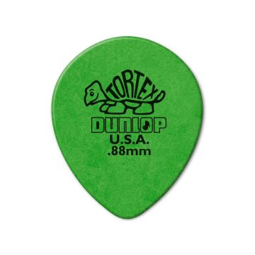 Preview van Dunlop 413R88 TORTEX&reg; TEARDROP green 0.88mm