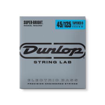 Preview van Dunlop DBSBN45125T SUPER BRIGHT NICKEL WOUND TAPERED BASS STRINGS 45-125 | 5-STRING