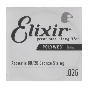 Preview van Elixir 13126 Polyweb .026 Round Wound 80/20 Bronze Acoustic guitar