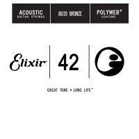 Thumbnail van Elixir 13142 Polyweb .042 Round Wound 80/20 Bronze Acoustic guitar