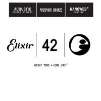 Thumbnail van Elixir 14142 nanoweb 042 wound Acoustic guitar phosphor bronze