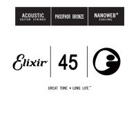 Thumbnail van Elixir 14145 nanoweb 045 wound Acoustic guitar phosphor bronze