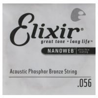 Thumbnail van Elixir 14156 nanoweb 056 wound Acoustic guitar phosphor bronze