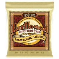 Thumbnail van Ernie Ball 2069 Earthwood Folk Nylon, Clear &amp; Gold Ball End, 80/20 Bronze