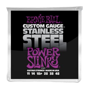 Preview van Ernie Ball 2245 Power Slinky  Stainless Steel Wound Electric