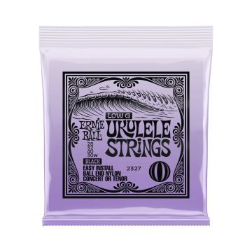 Preview van Ernie Ball 2327 Black Ball-end Ukelele strings ( for concert or Tenor) wound Low-G