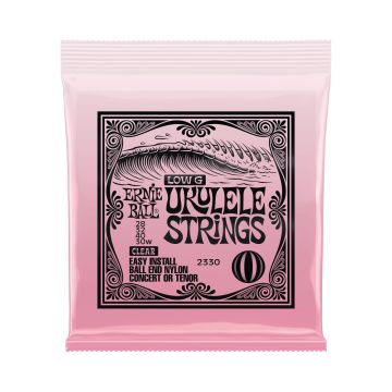 Preview van Ernie Ball 2330 Clear Ball-end Ukelele strings ( for concert or Tenor) wound Low-G