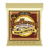 Thumbnail van Ernie Ball 3008 Earthwood Rock and Blues w/Plain G 80/20 Bronze Acoustic Guitar Strings - 10-52 Gauge 3-pack