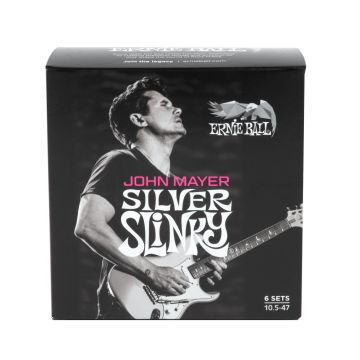 Preview van Ernie Ball 3817 6-Pack JOHN MAYER SILVER SLINKY SIGNATURE ELECTRIC GUITAR STRINGS