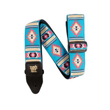Preview van Ernie Ball 5326 CLASSIC JACQUARD GUITAR STRAP/BASS STRAP - SEDONA BLUE