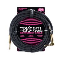 Thumbnail van Ernie Ball 6058 25&#039; Braided Straight / Angle Instrument Cable - Black