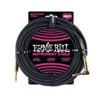 Thumbnail van Ernie Ball 6086 18&#039; Braided Straight / Angle Instrument Cable - Black