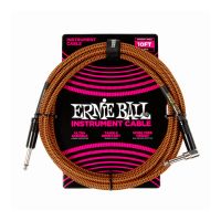 Thumbnail van Ernie Ball 6470 10&#039; BRAIDED INSTRUMENT CABLE STRAIGHT/ANGLE 10FT - PUMPKIN PIE
