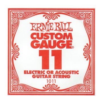 Preview van Ernie Ball eb-1011 Single PLAIN STEEL ELECTRIC OR ACOUSTIC