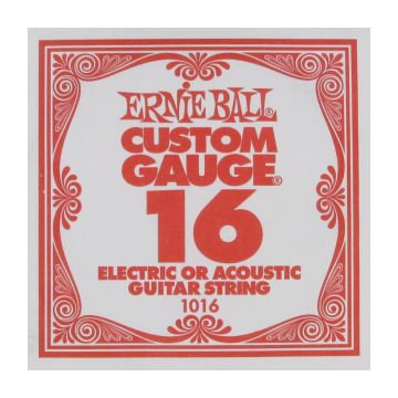 Preview van Ernie Ball eb-1016 Single PLAIN STEEL ELECTRIC OR ACOUSTIC