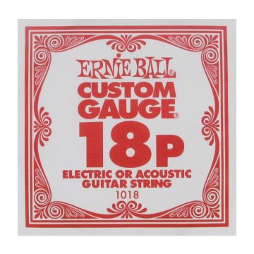 Preview van Ernie Ball eb-1018 Single PLAIN STEEL ELECTRIC OR ACOUSTIC
