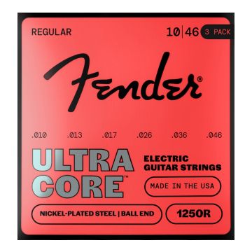 Preview van Fender 1250R-3pk UltraCore&trade; Nickel plated, Ball-end 10/46 (3-Pack)