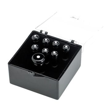 Preview van Fender 990402006 Bridge Prins Black / White dot